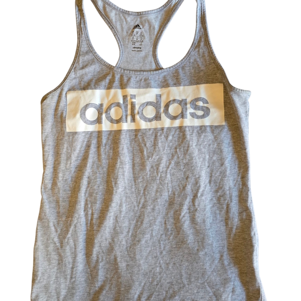 Adidas Heather Gray Racerback Tank